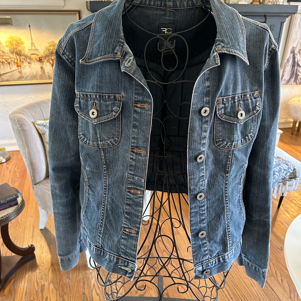 Slightly distressed jean jacket